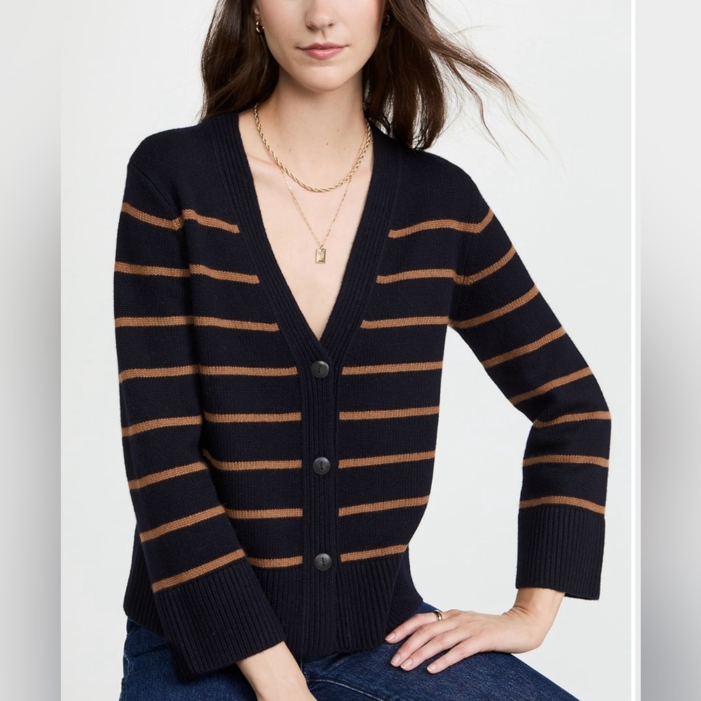 Vince. Breton Stripe Cardigan S NWT